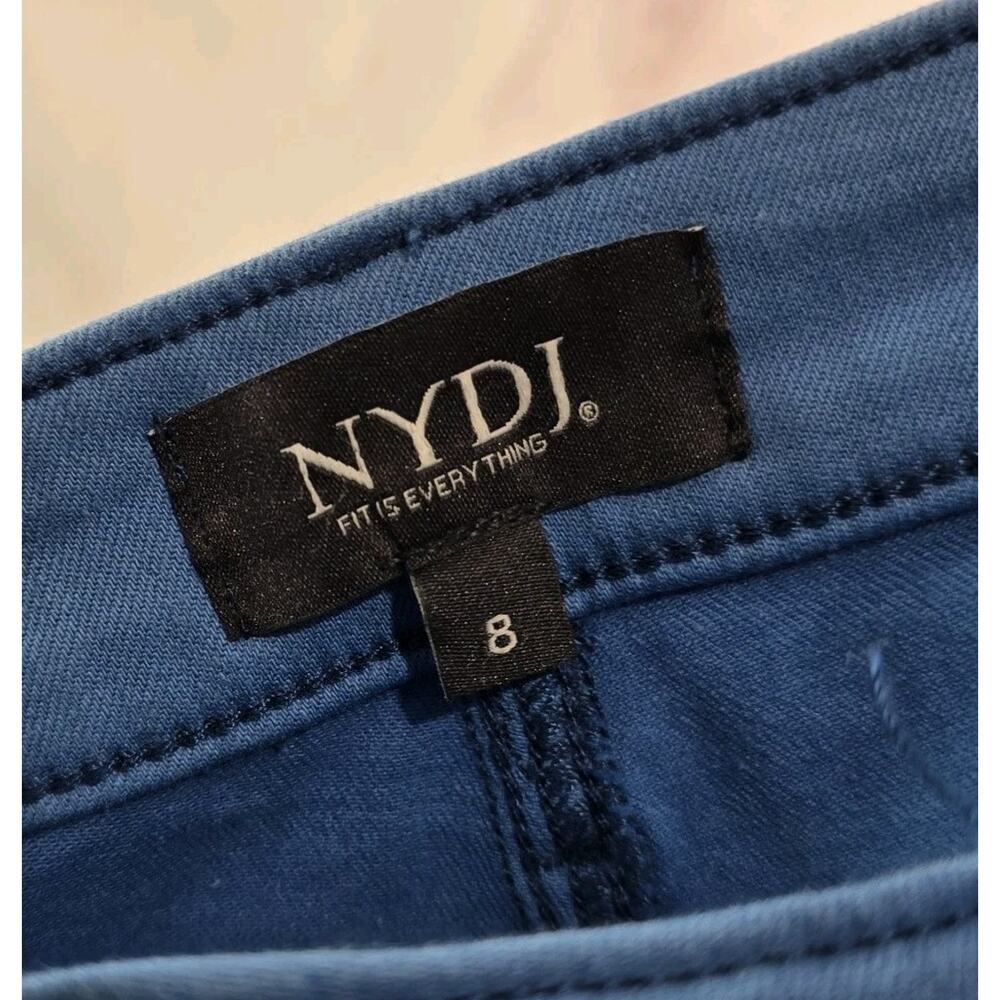 NYDJ Jeans Womens 8 Blue Crop Short Sheri Slim Colored High Rise Denim Daughters - Picture 3 of 13